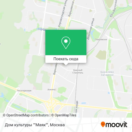 Карта Дом культуры ""Маяк""