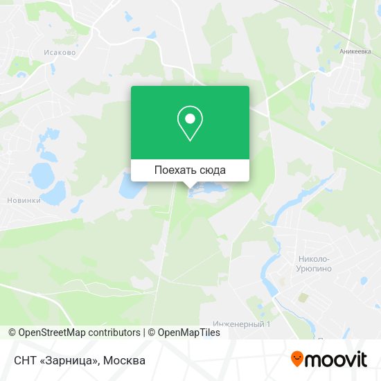 Карта СНТ «Зарница»