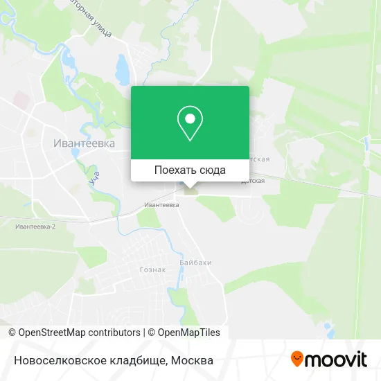 Карта Новоселковское кладбище