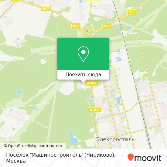 Карта Посёлок "Машиностроитель" (Чириково)