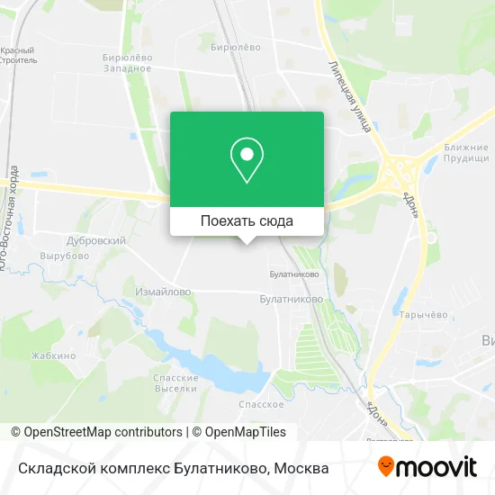 Карта Складской комплекс Булатниково