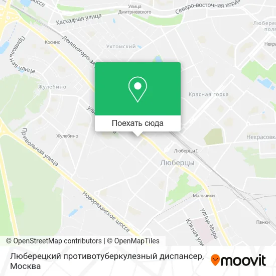 Карта Люберецкий противотуберкулезный диспансер