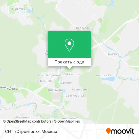 Карта СНТ «Строитель»