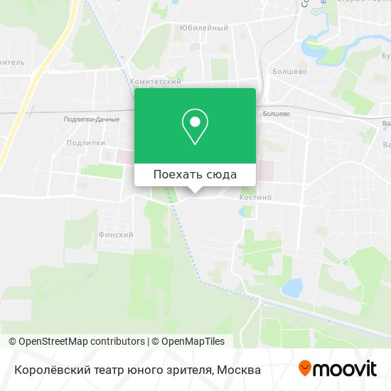Карта Королёвский театр юного зрителя