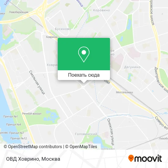 Карта ОВД Ховрино