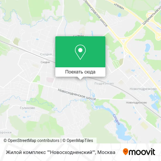 Карта Жилой комплекс ""Новосходненский""