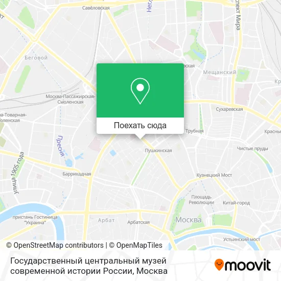 Карта Государственный центральный музей современной истории России