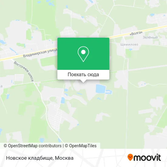 Карта Новское кладбище