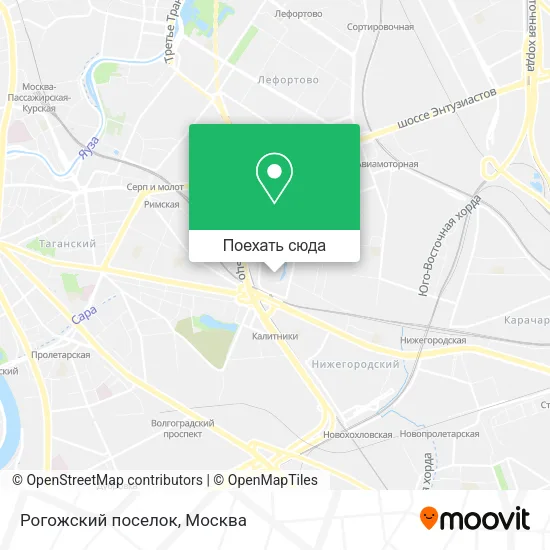 Карта Рогожский поселок