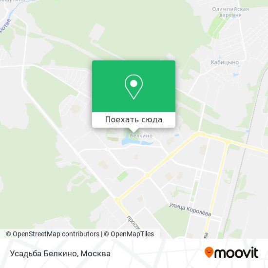 Карта Усадьба Белкино