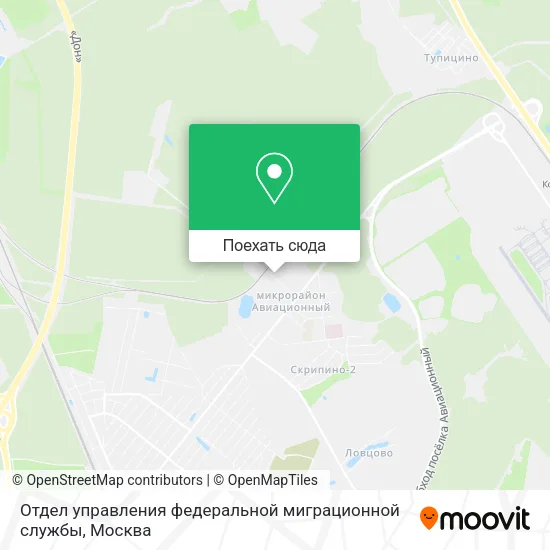 Карта Отдел управления федеральной миграционной службы