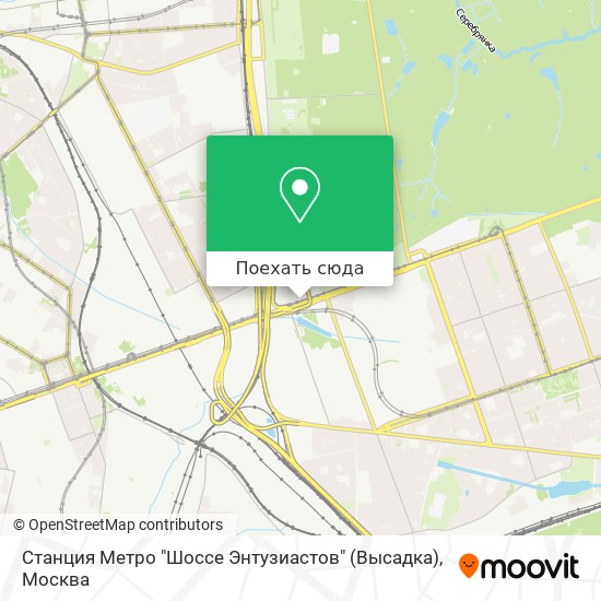 Карта Станция Метро "Шоссе Энтузиастов" (Высадка)
