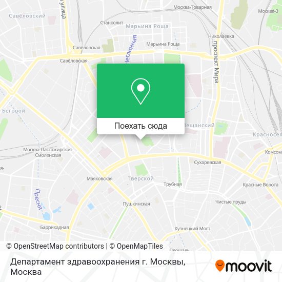Карта Департамент здравоохранения г. Москвы