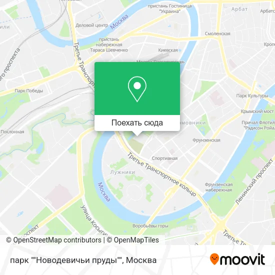 Карта парк ""Новодевичьи пруды""