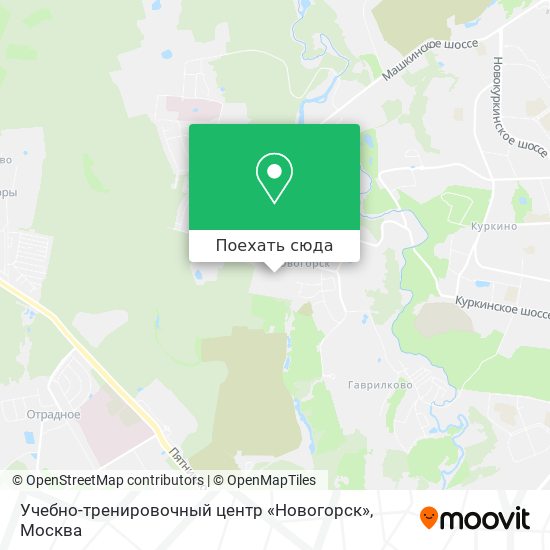 Карта Учебно-тренировочный центр «Новогорск»