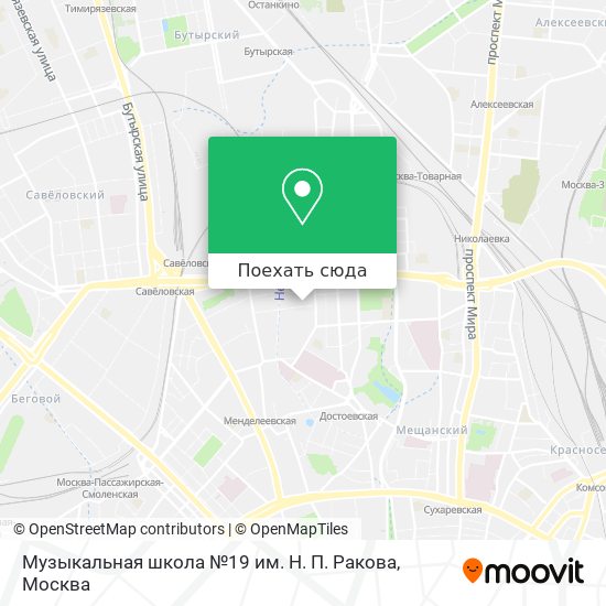 Карта Музыкальная школа №19 им. Н. П. Ракова
