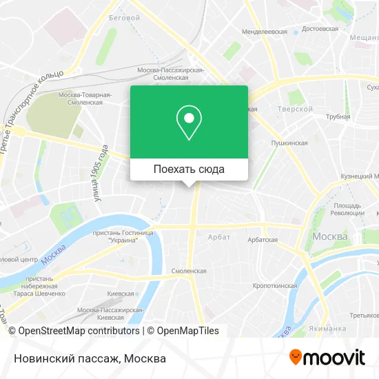 Карта Новинский пассаж