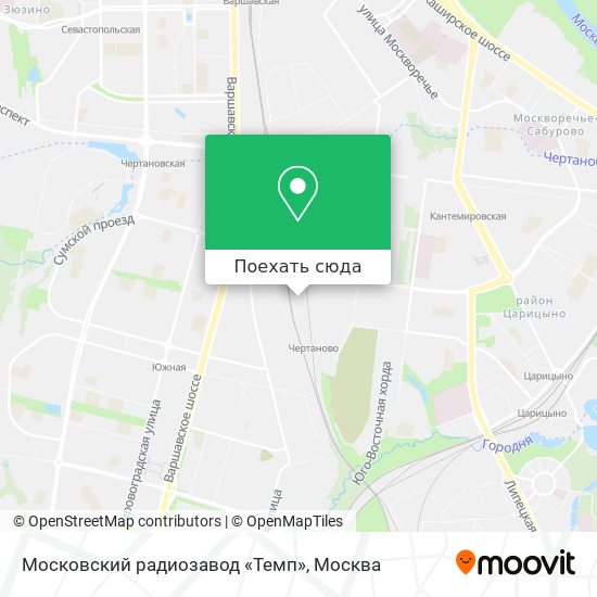 Карта Московский радиозавод «Темп»