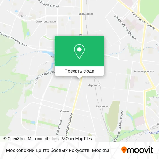 Карта Московский центр боевых искусств