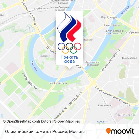 Карта Олимпийский комитет России