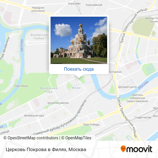Карта Церковь Покрова в Филях