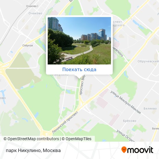 Карта парк Никулино