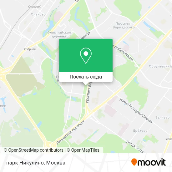 Карта парк Никулино