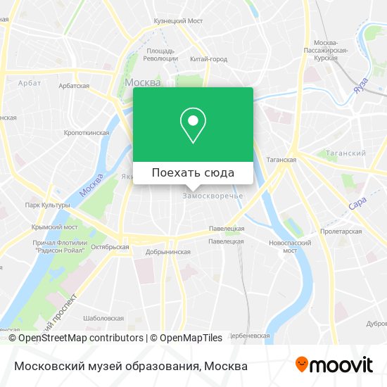 Карта Московский музей образования