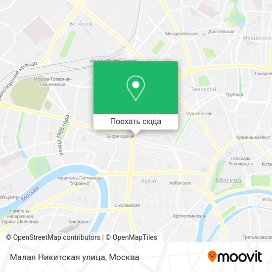 Карта Малая Никитская улица