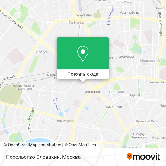 Карта Посольство Словакии
