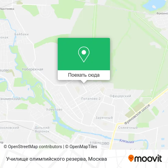 Карта Училище олимпийского резерва