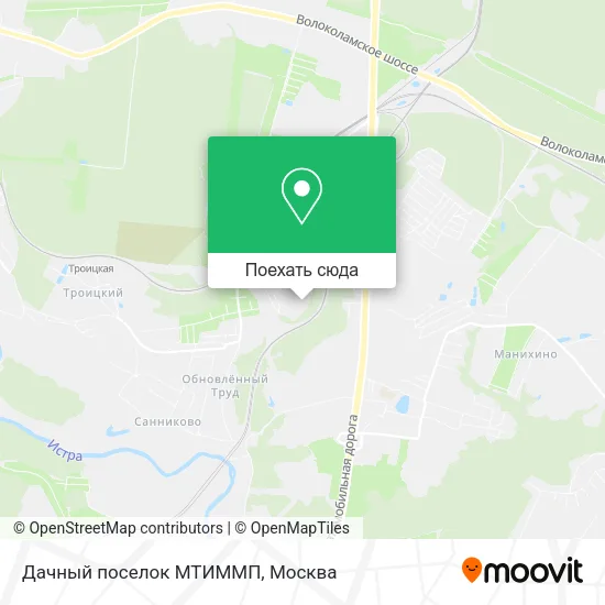 Карта Дачный поселок МТИММП