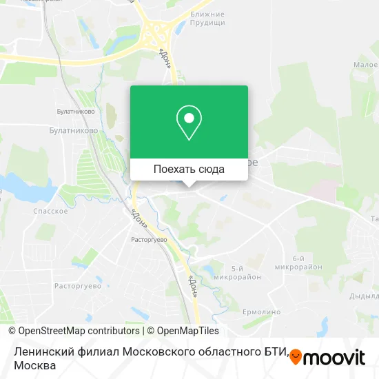 Карта Ленинский филиал Московского областного БТИ