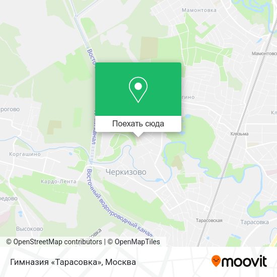 Карта Гимназия «Тарасовка»