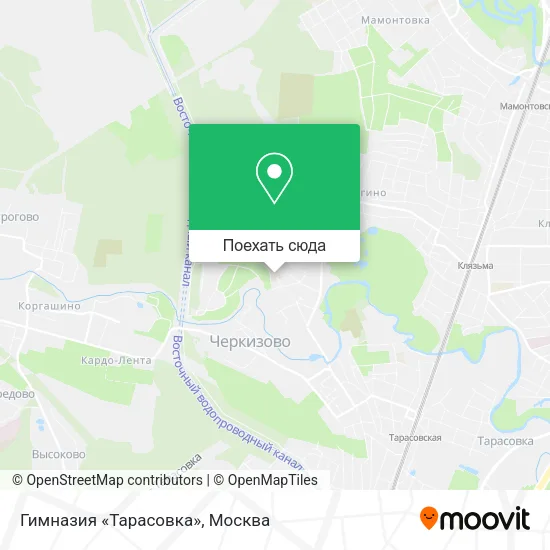 Карта Гимназия «Тарасовка»