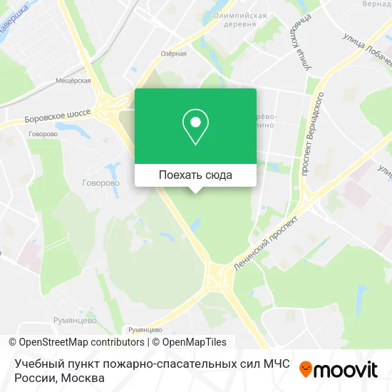 Карта Учебный пункт пожарно-спасательных сил МЧС России