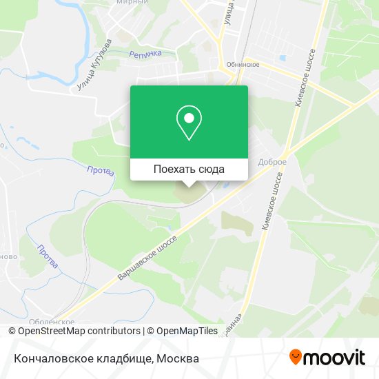 Карта Кончаловское кладбище