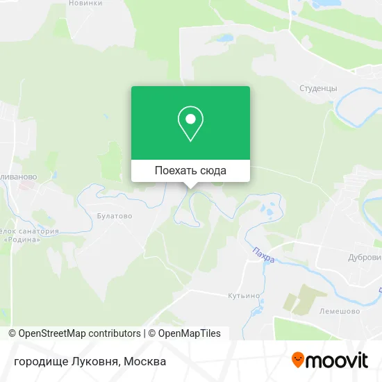 Карта городище Луковня