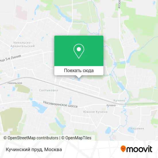 Карта Кучинский пруд
