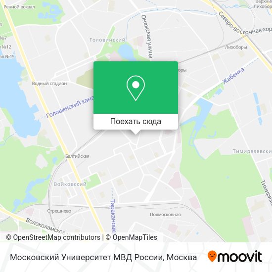 Карта Московский Университет МВД России