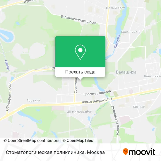 Карта Стоматологическая поликлиника
