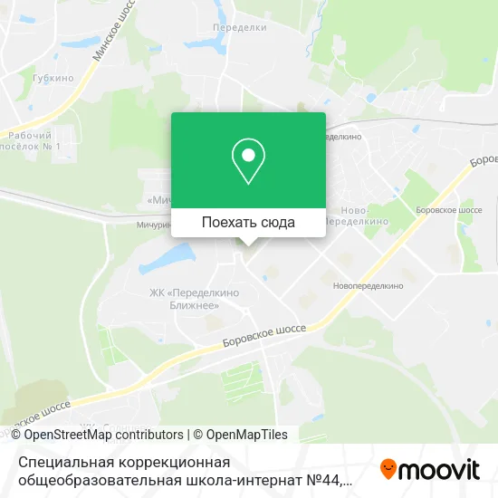 Карта Специальная коррекционная общеобразовательная школа-интернат №44