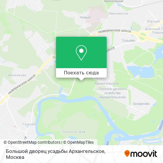 Карта Большой дворец усадьбы Архангельское