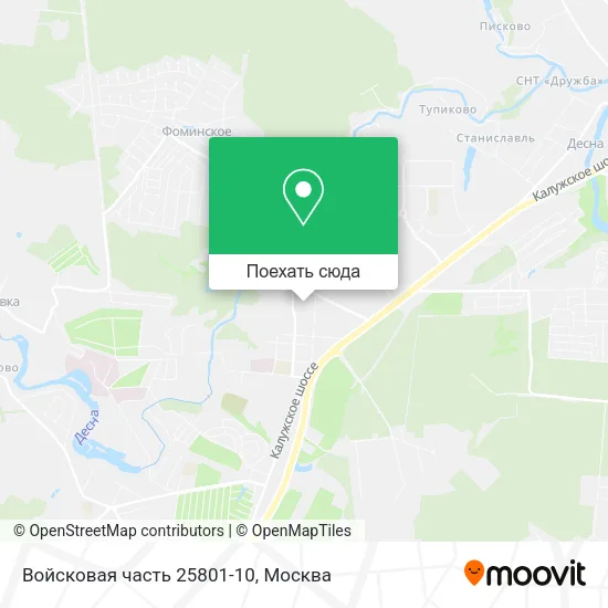 Карта Войсковая часть 25801-10