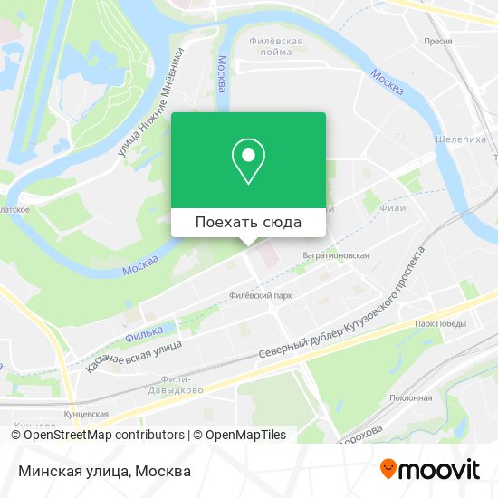 Карта Минская улица
