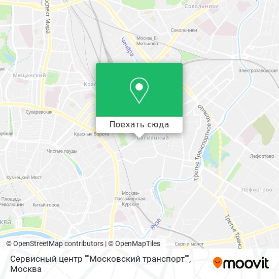 Карта Сервисный центр ""Московский транспорт""
