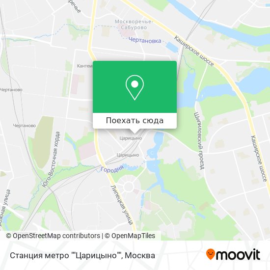Карта Станция метро ""Царицыно""