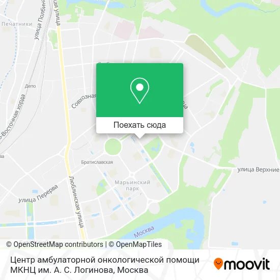 Карта Центр амбулаторной онкологической помощи МКНЦ им. А. С. Логинова