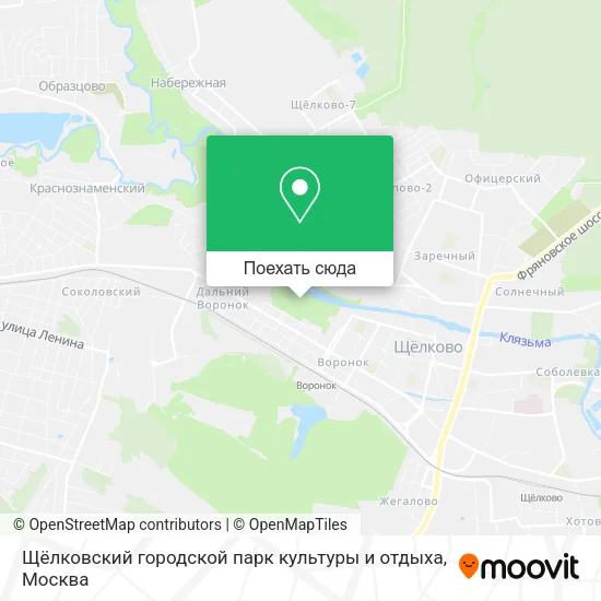 Карта Щёлковский городской парк культуры и отдыха