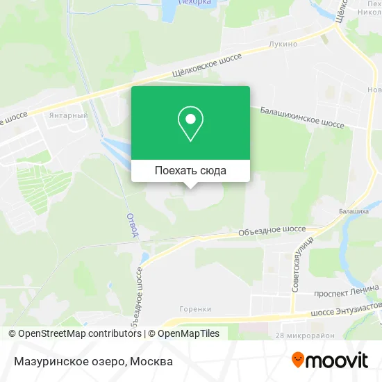 Карта Мазуринское озеро